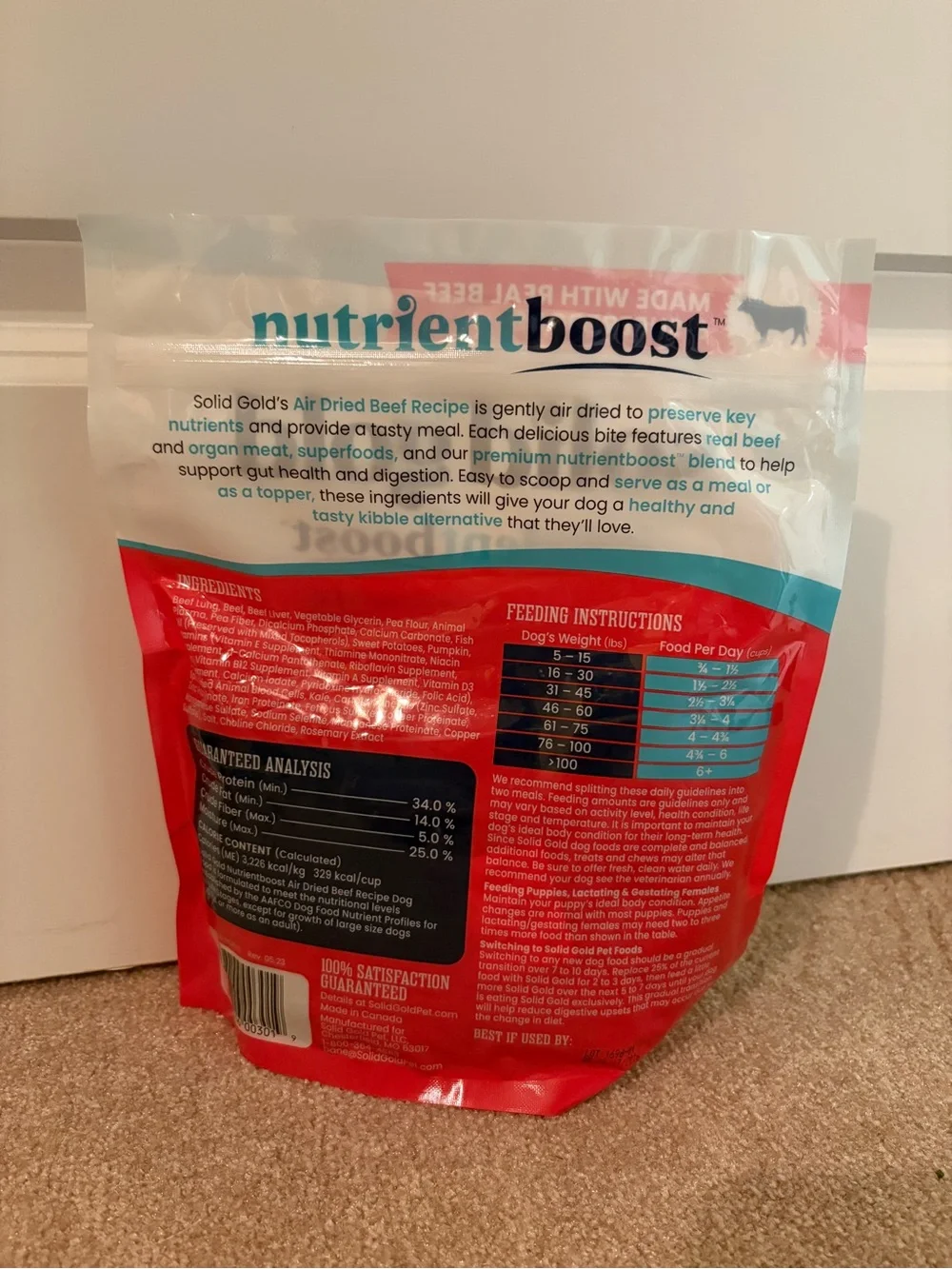 SOLID GOLD NutrientBoost Air Dried Beef Recipe